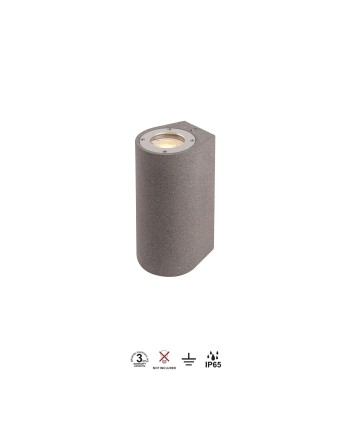 LEVI * APLIQUE EXTERIOR R GRIS OSCURO IP65 2L*GU10